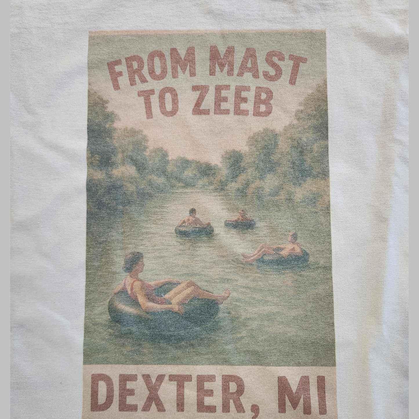 From Mast to Zeeb – Dexter, MI Vintage River Float Tee