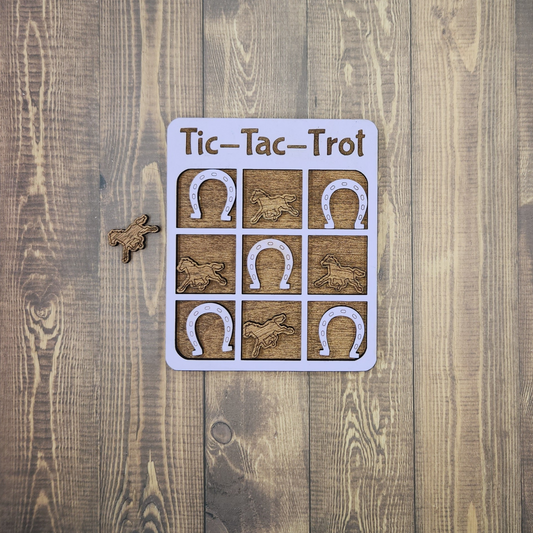 Tic Tac Trot Wooden Tic Tac Toe Board – 5" x 4"