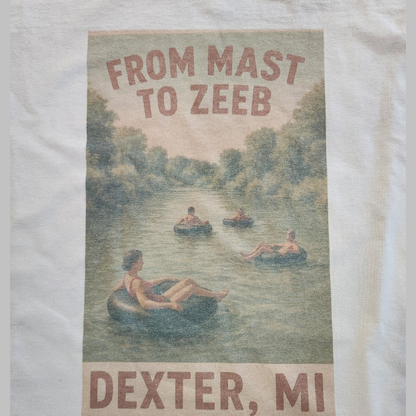 From Mast to Zeeb – Dexter, MI Vintage River Float Tee